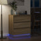 vidaXL - Nachttafel - met - LED - in - Sonoma - Eik - - - 71x34,5x75 - cm - - - Geengineerd - Hout