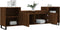 vidaXL - Tv-meubel - 160x35x55 - cm - bewerkt - hout - bruin - eikenkleur