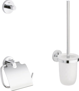 GROHE Essentials - Accessoireset - Toiletrolhouder - Toiletborstelset - Haak - Chroom (1 set)