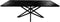 Tafel Fishbone Rechthoek- 220x100x76 - Zwart - Eiken/metaal