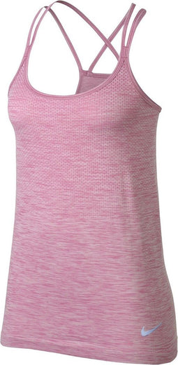 Nike - W NK DF Knit Tank - Hardloop Tanktop - L - Roze