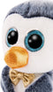 Nici pluche knuffel - Pinguin Sniffy - wit/blauw - 15 cm