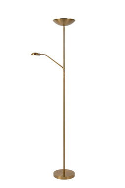 Zeno Vloerlamp - Uplighter en leeslamp - Messing