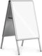 Magnetoplan Poster Stand Customer Stopper - DIN A1 - 63,9 x 88,6 cm (BXH) - Weerbestendig - Zilver