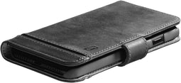 Cellular Line Supreme - Flip Cover - Echt leer met pasjesruimte - Zwart