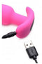 XR Brands Vibrating Silicone Butt Plug with Remote Control pink