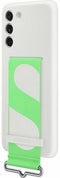 Samsung Galaxy S21 FE - Silicone Cover met Strap - Wit