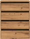 vidaXL - Ladekast - 60x41x76 - cm - bewerkt - hout - artisanaal - eikenkleurig