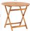 vidaXL - Tuintafel - inklapbaar - 90x75 - cm - massief - acaciahout
