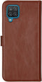 Selencia Galaxy A12 - Echt Lederen Bookcase - 3 Pashouders - Lichtbruin