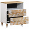 vidaXL - Nachtkastje - 50x33x60 - cm - massief - mangohout
