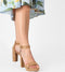 POSH by Poelman LAAR - Dames Sandalen met hak - Imitatiesuède - Beige - Maat 40