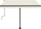 vidaXL - Luifel - handmatig - uittrekbaar - met - LED - 300x250 - cm - crèmekleurig