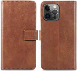 iMoshion Hoesje Geschikt voor iPhone 13 Pro Max Hoesje - iMoshion Luxe Bookcase - Bruin