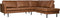 BePureHome Rodeo Hoekbank Rechts - Recycle Leer - Cognac - 85x266x86