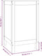 vidaXL - Wasmand - 44x44x76 - cm - massief - grenenhout - wit