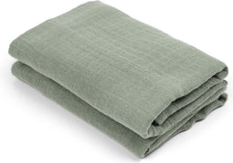 Hydrofiele doek 2-pack - Biologisch katoen - Warm groen mousseline doeken - Deens design - Nuuroo