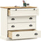 vidaXL - Ladekast - VIGO - 80x40x76 - cm - massief - grenenhout - wit