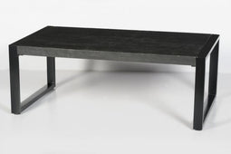 Livingfurn - Salontafel Norris - 110x60x45 cm - Mangohout / Gecoat Staal