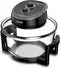 LUND Professional heteluchtoven 12 + 5L - Halogeen oven - 1400W - 9-delige accessoires set - Zwart Grijs