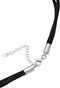 Elli - Halsketting - Dames Choker Cirkel Suède Zwart 925 Sterling Zilver
