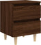 vidaXL - Nachtkastjes - 2 - st - met - houten - poten - 40x35x50 - cm - bruineikenkleur