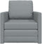 vidaXL - Vloersofa - Bed - 2-in-1 - Lichtgrijs - 74x77x81 - cm - Stof