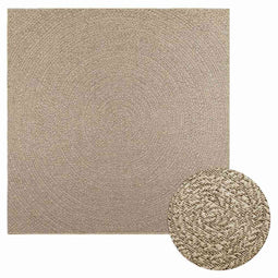 vidaXL - Vloerkleed - ZIZUR - beige - binnen - en - buiten - 200x200 - cm - jute - look