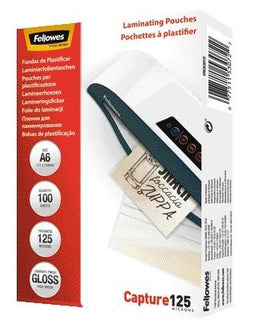 Fellowes lamineerhoezen A6 - 125 micron - glanzend - 100 stuks