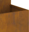 vidaXL - Tuinplanter - 100x100x60 - cm - Verweerd - Staal