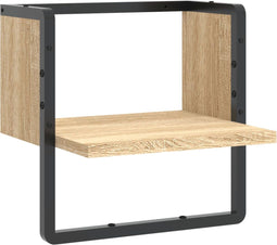 vidaXL - Wandschap - met - stang - 30x25x30 - cm - sonoma - eikenkleurig