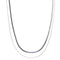 Laura Ferini Chiara - Dames Ketting - 2 lagen - 18K Wit Verguld - Zilver