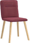 vidaXL - Eetkamerstoelen - 2 - st - stof - wijnrood