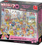 Wasgij Retro Destiny 10 - Legpuzzel 1000 stukjes - Chaos in de winkelstraat - Meerkleurig