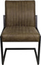 HSM Collection Eetkamerstoel Texas - army green - metaal/yachtleder
