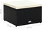vidaXL - Voetenbank/poef - zwart - 53x53x30 - cm - poly - rattan