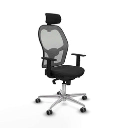 Piqueras y Crespo 1D086G2 - Bureaustoel - Hoogteverstelbaar met armleuning en hoofdsteun - Zwart