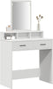 vidaXL - Kaptafel - met - Lades - Wit - 79x41x140 - cm