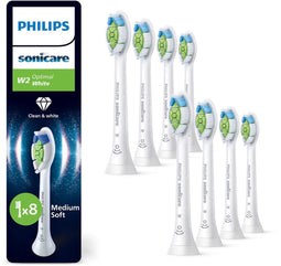 Philips Sonicare W2 Optimal White - Opzetborstels - Verwijdert tot 7x meer tandplak - Wit (8 stuks)