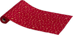 Fééric Lights and Christmas Kerst Loper - Tafelloper - 30x300cm - Rood/Goud