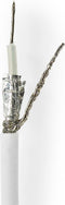 Nedis Coaxkabel | RG58C/U | 50 Ohm | Dubbel Afgeschermd | Eca | 10.0 m | Rond | PVC | Wit | Rol