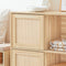 SoBuy FSB87-N - Dressoir - Houten Buffetkast 2 Schuifdeuren Wieltjes - Naturel
