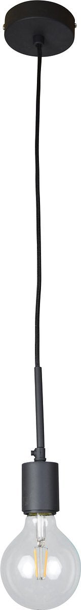 Urban Interiors Bulby Hanglamp Zwart - Stoffen snoer - 10x10x180