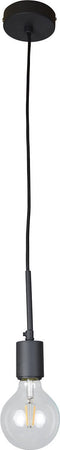 Urban Interiors Bulby Hanglamp Zwart - Stoffen snoer - 10x10x180