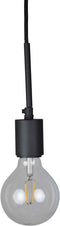 Urban Interiors Bulby Hanglamp Zwart - Stoffen snoer - 10x10x180