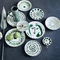 Urban Nature Culture Bowl Arts & Craft Sparks, 22 CM White + green / Ceramic
