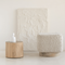 Urban Nature Culture Pouf Kaura White / Cotton / mango wood