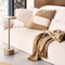 Urban Nature Culture Side table Fino Gold / Iron / travertine