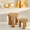 Urban Nature Culture Stool Donna, L Natural / Mahogany wood