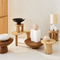 Urban Nature Culture Stool Donna, L Natural / Mahogany wood